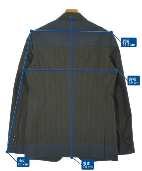 COMME des GARCONS HOMME DEUX（コムデギャルソンオムドゥ）テーラードジャケット 茶 サイズ:M メンズ/2200703906014