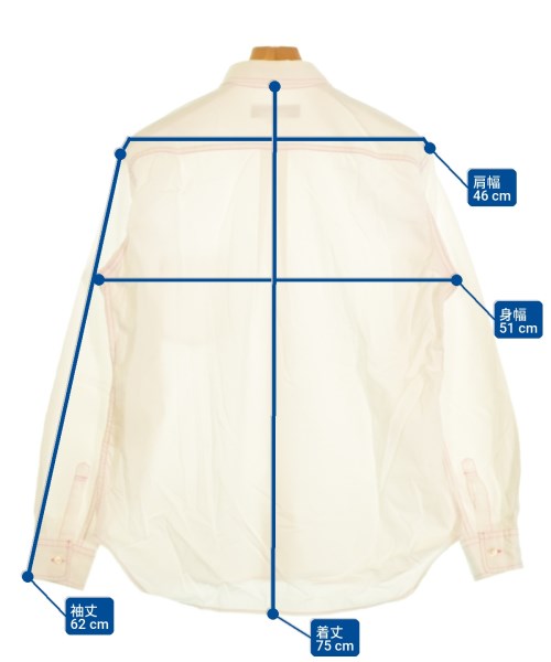 COMME des GARCONS HOMME DEUX（コムデギャルソンオムドゥ）カジュアルシャツ 白 サイズ:M メンズ/2200701906054
