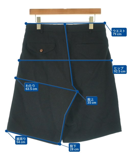 COMME des GARCONS HOMME DEUX（コムデギャルソンオムドゥ）ショートパンツ 黒 サイズ:S メンズ/2200706486018