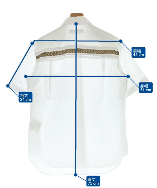 COMME des GARCONS HOMME DEUX（コムデギャルソンオムドゥ）カジュアルシャツ 白 サイズ:M メンズ/2200705073103