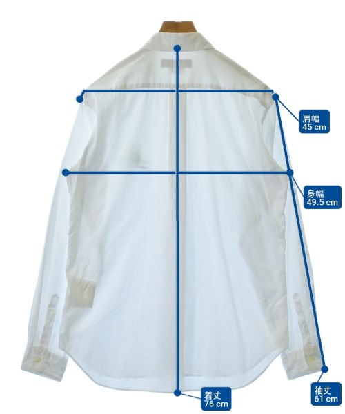 COMME des GARCONS HOMME DEUX（コムデギャルソンオムドゥ）カジュアルシャツ 白 サイズ:M メンズ/2200707732107