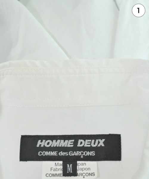 COMME des GARCONS HOMME DEUX（コムデギャルソンオムドゥ）カジュアルシャツ 白 サイズ:M メンズ/2200708285114