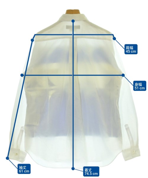COMME des GARCONS HOMME DEUX（コムデギャルソンオムドゥ）カジュアルシャツ 白 サイズ:M メンズ/2200708449066