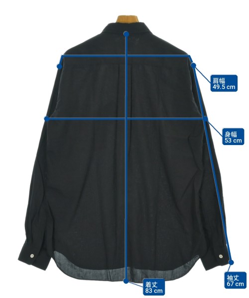 COMME des GARCONS HOMME DEUX（コムデギャルソンオムドゥ）カジュアルシャツ 黒 サイズ:M メンズ/2200709930037