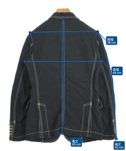 COMME des GARCONS HOMME DEUX（コムデギャルソンオムドゥ）テーラードジャケット 黒 サイズ:XXS メンズ/2200709666431