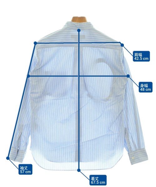 COMME des GARCONS HOMME DEUX（コムデギャルソンオムドゥ）カジュアルシャツ 青 サイズ:XXS メンズ/2200709666530