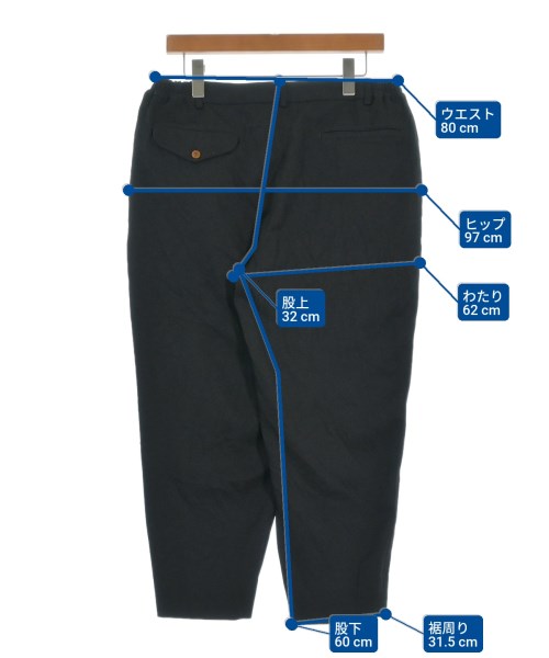 COMME des GARCONS HOMME DEUX（コムデギャルソンオムドゥ）スラックス 黒 サイズ:L メンズ/2200663715077