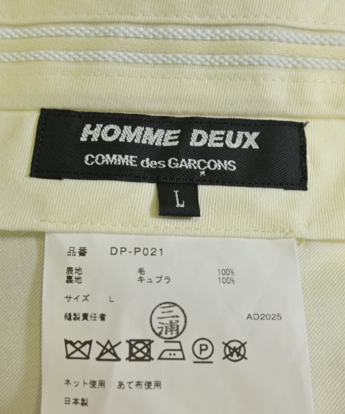 COMME des GARCONS HOMME DEUX（コムデギャルソンオムドゥ）スラックス 黒 サイズ:L メンズ/2200665916052