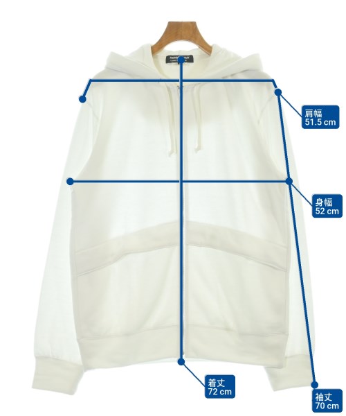 COMME des GARCONS HOMME DEUX（コムデギャルソンオムドゥ）パーカー 白 サイズ:L メンズ/2200668387064