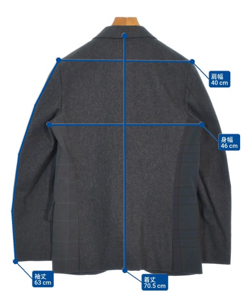 COMME des GARCONS HOMME DEUX（コムデギャルソンオムドゥ）カジュアルジャケット グレー サイズ:XS メンズ/2200670047024