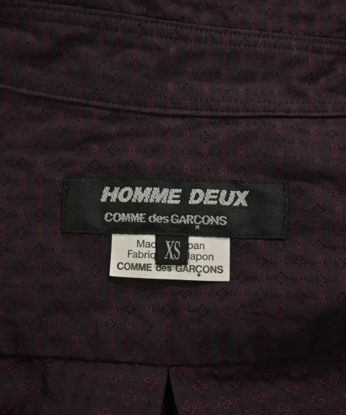 COMME des GARCONS HOMME DEUX（コムデギャルソンオムドゥ）カジュアルシャツ 紫 サイズ:XS メンズ/2200729708074