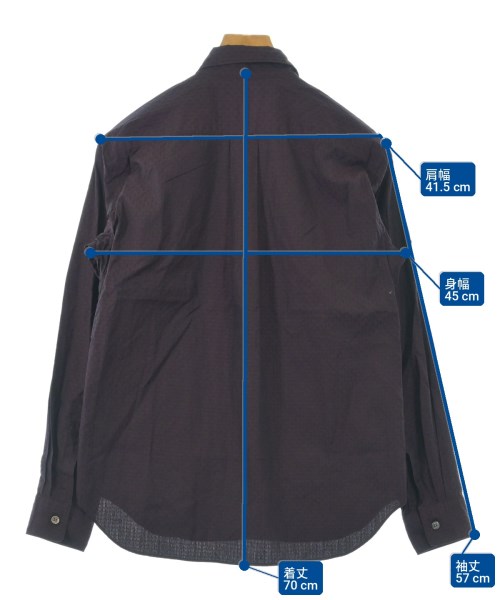 COMME des GARCONS HOMME DEUX（コムデギャルソンオムドゥ）カジュアルシャツ 紫 サイズ:XS メンズ/2200729708074