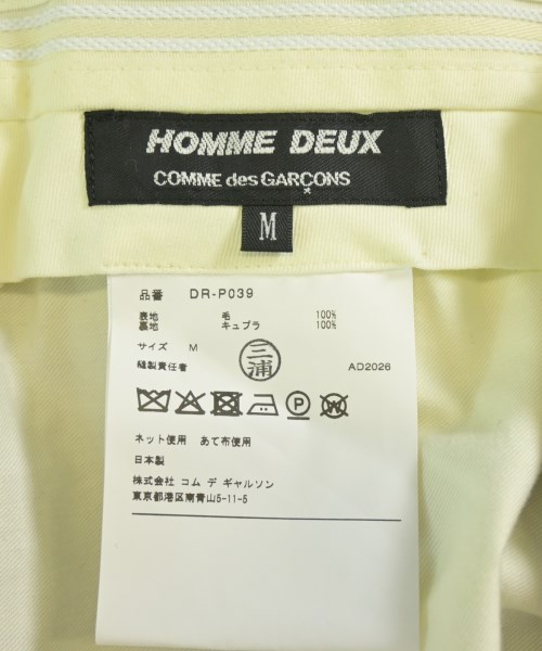 COMME des GARCONS HOMME DEUX（コムデギャルソンオムドゥ）スラックス 黒 サイズ:M メンズ/2200732970024