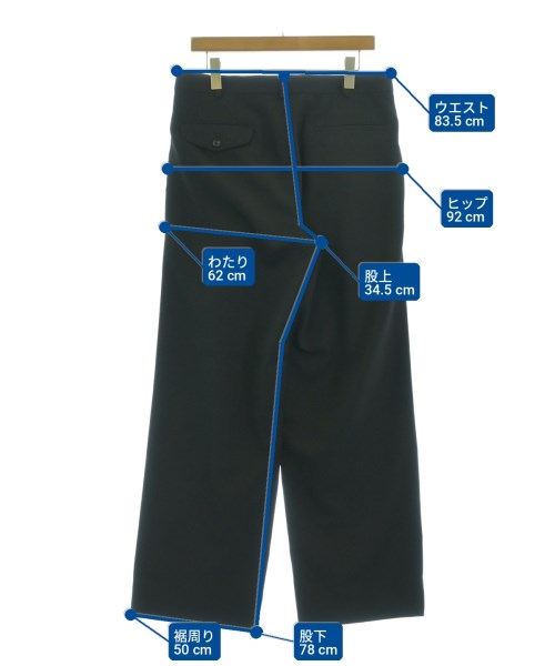 COMME des GARCONS HOMME DEUX（コムデギャルソンオムドゥ）スラックス 黒 サイズ:M メンズ/2200732970024