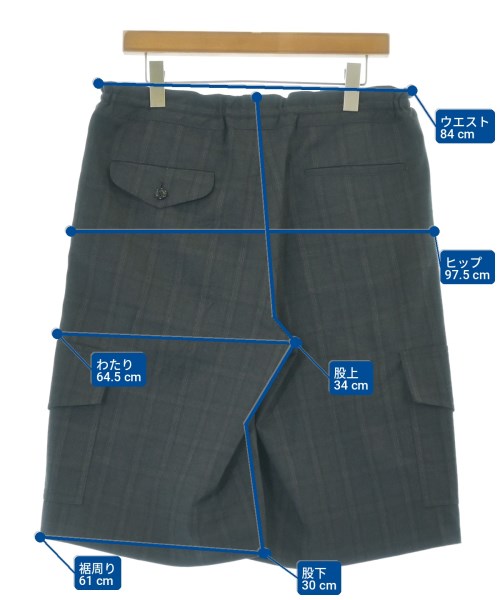 COMME des GARCONS HOMME DEUX（コムデギャルソンオムドゥ）ショートパンツ グレー サイズ:M メンズ/2200730443155