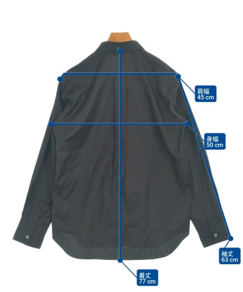COMME des GARCONS HOMME DEUX（コムデギャルソンオムドゥ）カジュアルシャツ 黒 サイズ:M メンズ/2200735063020