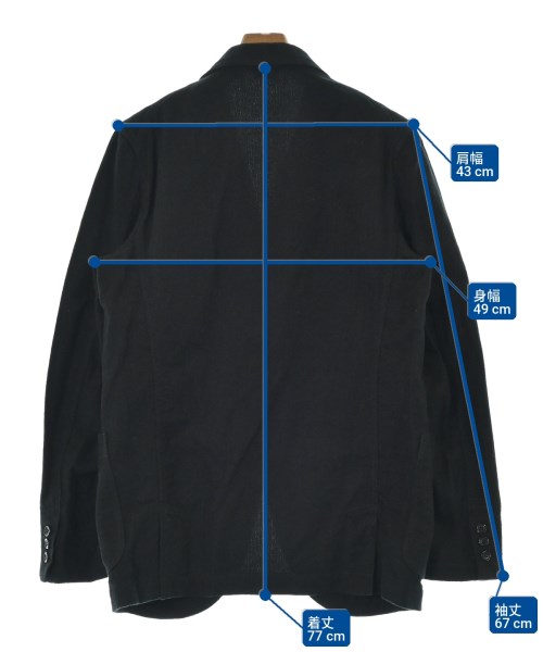 COMME des GARCONS HOMME DEUX（コムデギャルソンオムドゥ）カジュアルジャケット 黒 サイズ:M メンズ/2200721364100