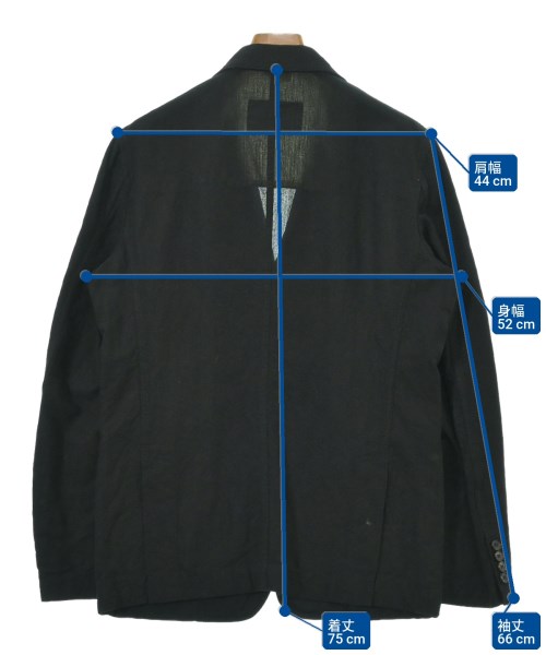 COMME des GARCONS HOMME DEUX（コムデギャルソンオムドゥ）カジュアルジャケット 黒 サイズ:M メンズ/2200719320019