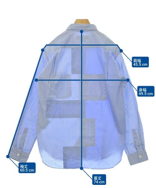 COMME des GARCONS HOMME DEUX（コムデギャルソンオムドゥ）カジュアルシャツ 青 サイズ:S メンズ/2200717763337
