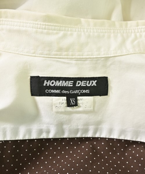COMME des GARCONS HOMME DEUX（コムデギャルソンオムドゥ）カジュアルシャツ 白 サイズ:XS メンズ/2200725551124
