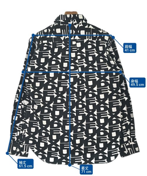 COMME des GARCONS HOMME DEUX（コムデギャルソンオムドゥ）カジュアルシャツ 黒 サイズ:S メンズ/2200726554063