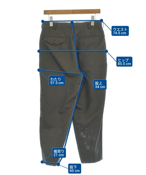 COMME des GARCONS HOMME DEUX（コムデギャルソンオムドゥ）スラックス 茶 サイズ:XS メンズ/2200726554124