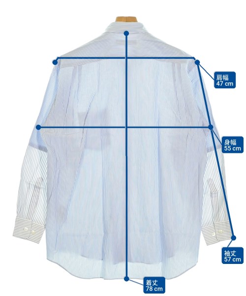 COMME des GARCONS HOMME DEUX（コムデギャルソンオムドゥ）カジュアルシャツ 青 サイズ:M メンズ/2200722589113
