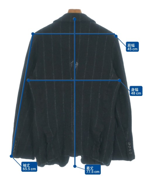 COMME des GARCONS HOMME DEUX（コムデギャルソンオムドゥ）カジュアルジャケット 黒 サイズ:S メンズ/2200728724013
