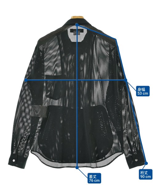 COMME des GARCONS HOMME DEUX（コムデギャルソンオムドゥ）カジュアルシャツ 黒 サイズ:M メンズ/2200682320054