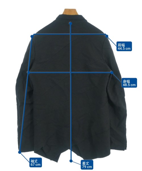 COMME des GARCONS HOMME DEUX（コムデギャルソンオムドゥ）カジュアルジャケット 黒 サイズ:M メンズ/2200681655096