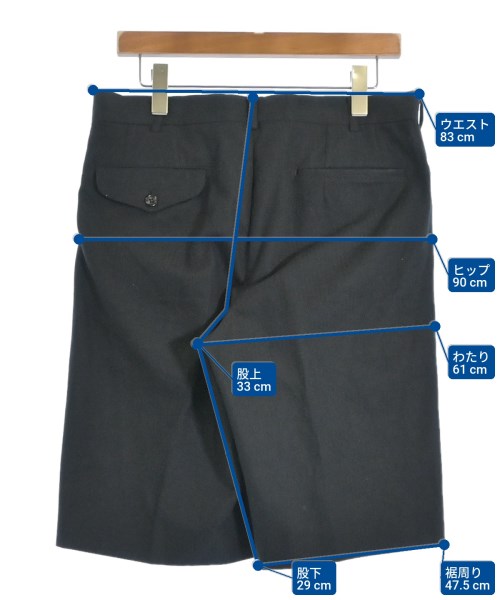 COMME des GARCONS HOMME DEUX（コムデギャルソンオムドゥ）ショートパンツ 黒 サイズ:M メンズ/2200678491164