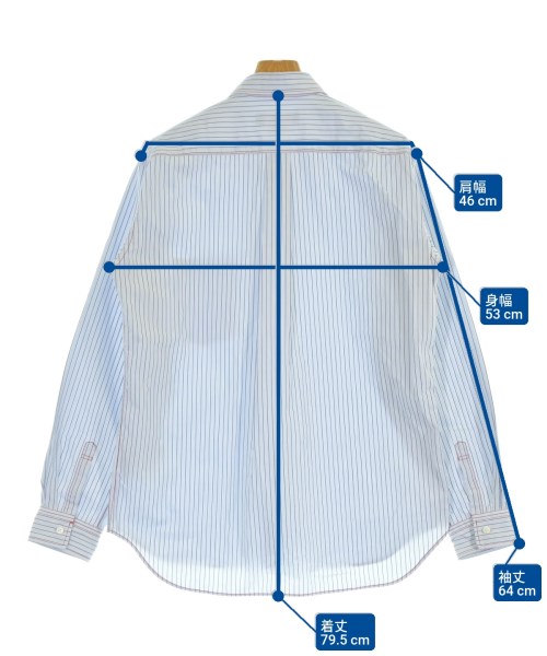 COMME des GARCONS HOMME DEUX（コムデギャルソンオムドゥ）カジュアルシャツ 青 サイズ:L メンズ/2200686342014