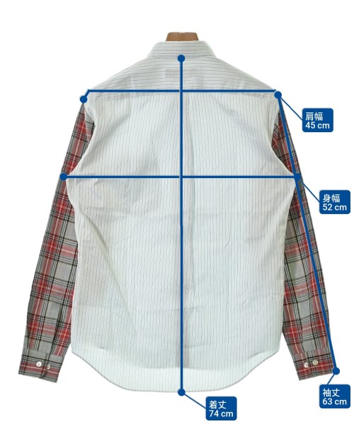 COMME des GARCONS HOMME DEUX（コムデギャルソンオムドゥ）カジュアルシャツ 白 サイズ:S メンズ/2200686727057