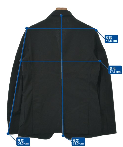 COMME des GARCONS HOMME DEUX（コムデギャルソンオムドゥ）カジュアルジャケット 黒 サイズ:S メンズ/2200686732020