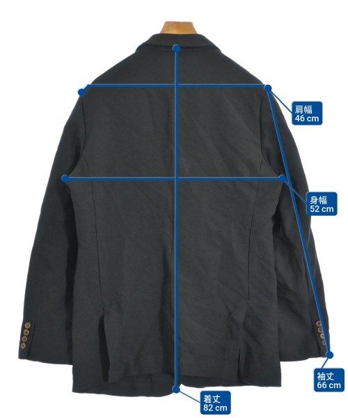 COMME des GARCONS HOMME DEUX（コムデギャルソンオムドゥ）テーラードジャケット 黒 サイズ:XL メンズ/2200677868103