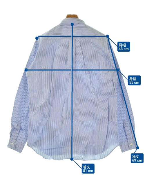 COMME des GARCONS HOMME DEUX（コムデギャルソンオムドゥ）カジュアルシャツ 青 サイズ:XL メンズ/2200677868158