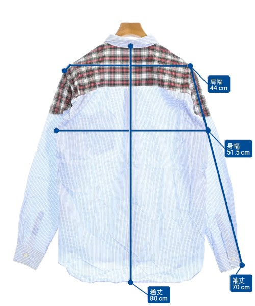 COMME des GARCONS HOMME DEUX（コムデギャルソンオムドゥ）カジュアルシャツ 青 サイズ:XL メンズ/2200677868202