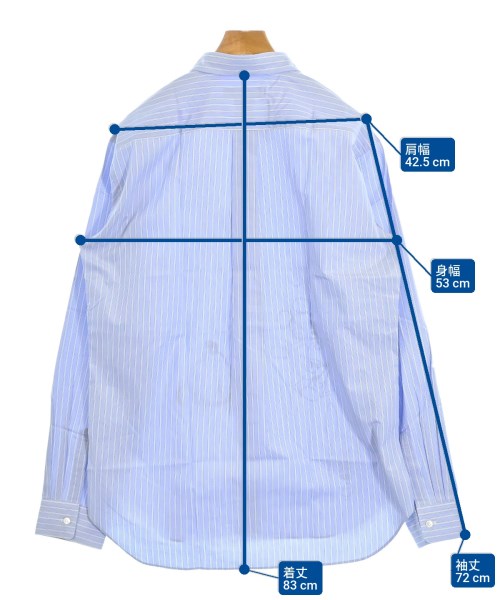 COMME des GARCONS HOMME DEUX（コムデギャルソンオムドゥ）カジュアルシャツ 青 サイズ:XL メンズ/2200677868257