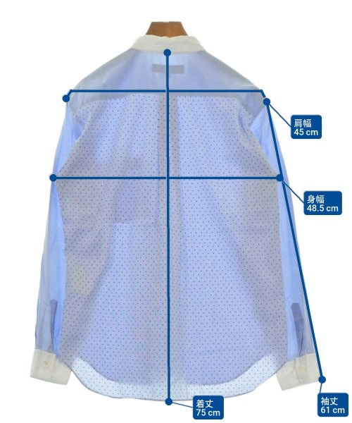 COMME des GARCONS HOMME DEUX（コムデギャルソンオムドゥ）カジュアルシャツ 青 サイズ:M メンズ/2200680054258