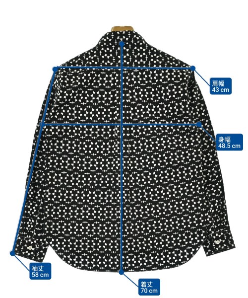 COMME des GARCONS HOMME DEUX（コムデギャルソンオムドゥ）カジュアルシャツ 黒 サイズ:XS メンズ/2200689732133