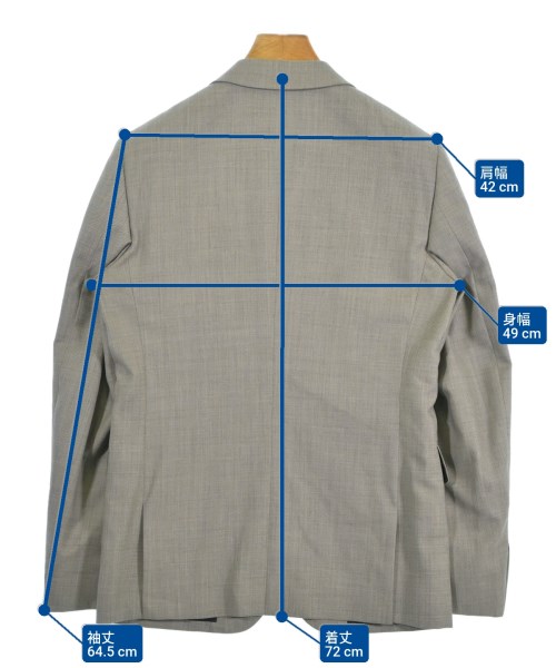 COMME des GARCONS HOMME DEUX（コムデギャルソンオムドゥ）テーラードジャケット グレー サイズ:S メンズ/2200690005035