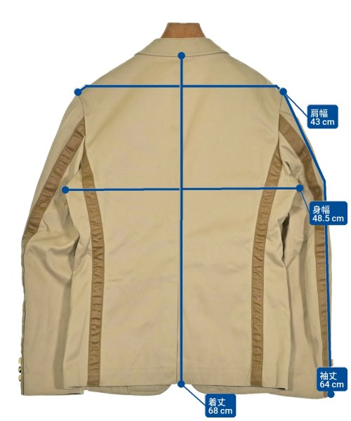 COMME des GARCONS HOMME（コムデギャルソンオム）カジュアルジャケット ベージュ サイズ:XS メンズ/2200686418016
