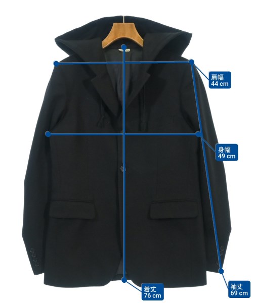 COMME des GARCONS HOMME DEUX（コムデギャルソンオムドゥ）カジュアルジャケット 黒 サイズ:L メンズ/2200691205014