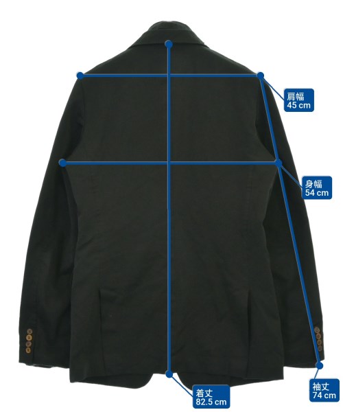 COMME des GARCONS HOMME DEUX（コムデギャルソンオムドゥ）ジャケット 黒 サイズ:M メンズ/2200691675015