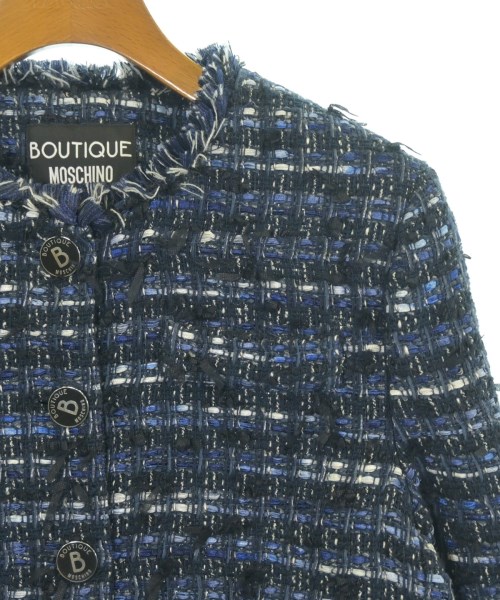 BOUTIQUE MOSCHINO（ブティックモスキーノ）ノーカラージャケット 紺 サイズ:40(M位) レディース/2200725631017
