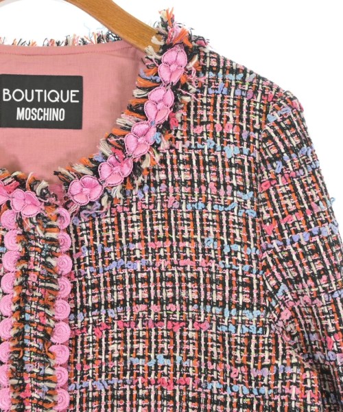 BOUTIQUE MOSCHINO（ブティックモスキーノ）ノーカラージャケット ピンク サイズ:38(S位) レディース/2200682886598