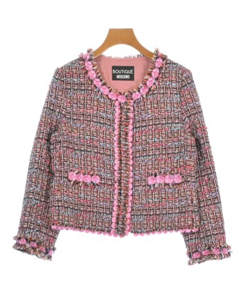 MOSCHINO COUTURE! モスキーノ ウールジャケット ピンク BOUTIQUE MOSCHINO（ブティックモスキーノ）ノーカラージャケット