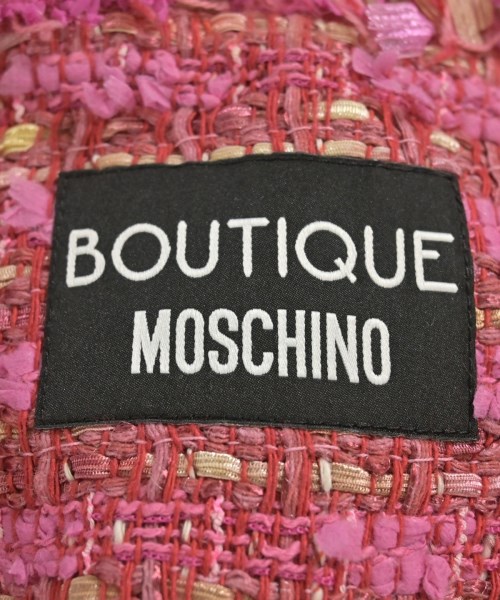 BOUTIQUE MOSCHINO（ブティックモスキーノ）ノーカラージャケット ピンク サイズ:44(L位) レディース/2200687318094