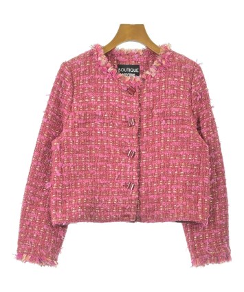 MOSCHINO ジャケット I40 M フリル ピンク モスキーノ 春 秋 冬 BOUTIQUE MOSCHINO（ブティックモスキーノ）ノーカラージャケット
