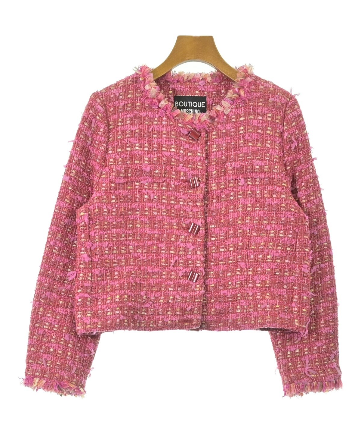 MOSCHINO COUTURE! モスキーノ ウールジャケット ピンク BOUTIQUE MOSCHINO（ブティックモスキーノ）ノーカラージャケット
